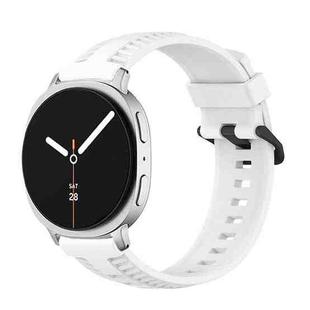 For Samsung Galaxy Watch8 / Watch8 Classic Tire Texture Silicone Watch Band(White)