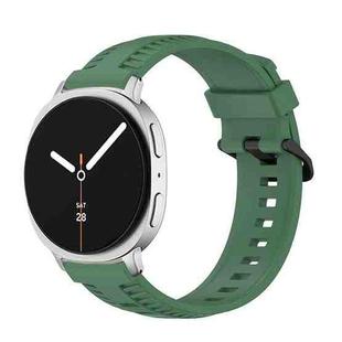 For Samsung Galaxy Watch8 / Watch8 Classic Tire Texture Silicone Watch Band(Army Green)