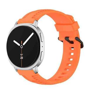For Samsung Galaxy Watch8 / Watch8 Classic Tire Texture Silicone Watch Band(Orange)