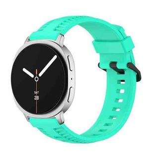 For Samsung Galaxy Watch8 / Watch8 Classic Tire Texture Silicone Watch Band(Teal Blue)