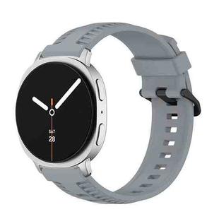 For Samsung Galaxy Watch8 / Watch8 Classic Tire Texture Silicone Watch Band(Gray)
