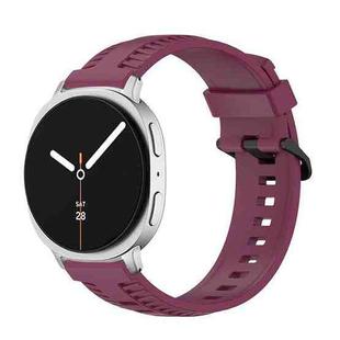 For Samsung Galaxy Watch8 / Watch8 Classic Tire Texture Silicone Watch Band(Wine Red)