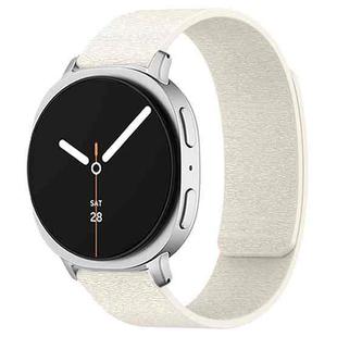 For Samsung Galaxy Watch8 / Watch8 Classic Cloud Wood Grain Magnetic Silicone Watch Band(Starlight)