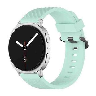 For Samsung Galaxy Watch8 / Watch8 Classic Black Buckle Spruce Silicone Watch Band(Teal Blue)
