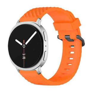 For Samsung Galaxy Watch8 / Watch8 Classic Black Buckle Spruce Silicone Watch Band(Orange)