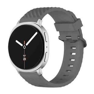 For Samsung Galaxy Watch8 / Watch8 Classic Black Buckle Spruce Silicone Watch Band(Space Gray)