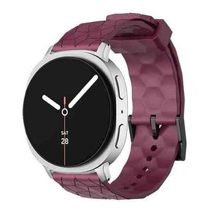 For Samsung Galaxy Watch8 / Watch8 Classic Football Texture Solid Color Silicone Watch Band(Wine Red)