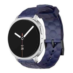 For Samsung Galaxy Watch8 / Watch8 Classic Football Texture Solid Color Silicone Watch Band(Navy Blue)