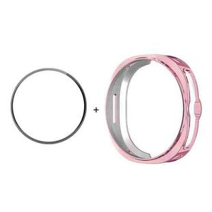 For Samsung Galaxy Watch8 Classic 46mm ENKAY Hat-Prince 2 in 1 Electroplated Soft TPU Cover with Full Coverage PMMA Soft Film(Pink)