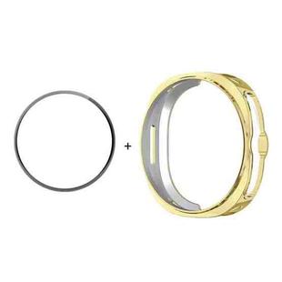 For Samsung Galaxy Watch8 Classic 46mm ENKAY Hat-Prince 2 in 1 Electroplated Soft TPU Cover with Full Coverage PMMA Soft Film(Golden)