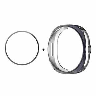 For Samsung Galaxy Watch8 Classic 46mm ENKAY Hat-Prince 2 in 1 Electroplated Soft TPU Cover with Full Coverage PMMA Soft Film(Gunmetal Gray)