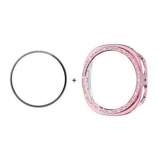 For Samsung Galaxy Watch8 40mm ENKAY Hat-Prince Diamond PC Watch Cover with Full Coverage PMMA Soft Film(Pink)