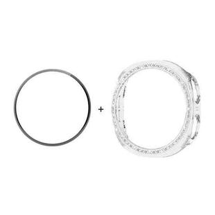 For Samsung Galaxy Watch8 44mm ENKAY Hat-Prince Diamond PC Watch Cover with Full Coverage PMMA Soft Film(Transparent)