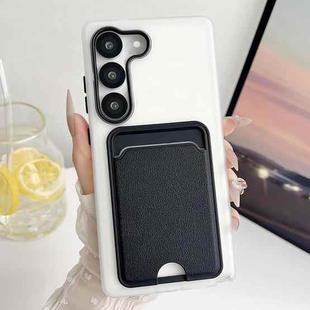 For Samsung Galaxy S23+ 5G Leather Texture Card Bag Shockproof Phone Case(Black)