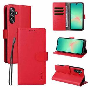 For Samsung Galaxy A17 5G /  A26 5G / A16 ENKAY RFID Blocking Wallet Kickstand Litchi Texture Leather Phone Case(Red)
