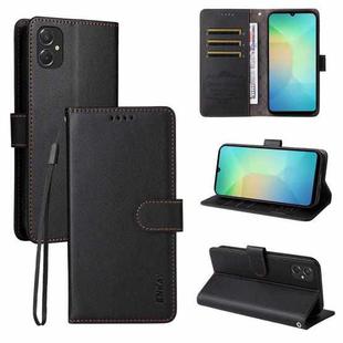 For Samsung Galaxy A06 4G / 5G ENKAY RFID Blocking Wallet Kickstand Litchi Texture Leather Phone Case(Black)