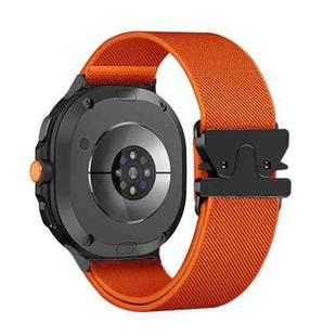 For Samsung Galaxy Watch8 / Watch8 Classic Parachute Buckle Stretch Nylon Watch Band(Orange)