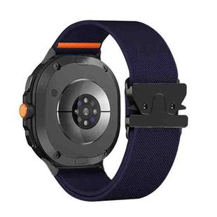 For Samsung Galaxy Watch8 / Watch8 Classic Parachute Buckle Stretch Nylon Watch Band(Dark Blue)