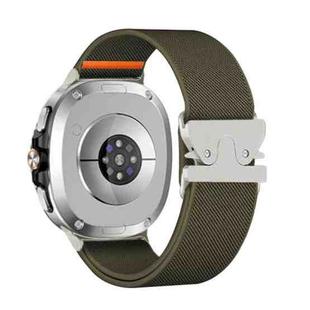 For Samsung Galaxy Watch8 / Watch8 Classic Parachute Buckle Stretch Nylon Watch Band(Army Green)