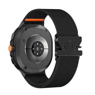 For Samsung Galaxy Watch8 / Watch8 Classic Parachute Buckle Stretch Nylon Watch Band(Black)