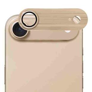 For iPhone 17 Air ENKAY Anti-reflection Camera Lens Brushed Aluminium Alloy Tempered Glass Film(Golden)