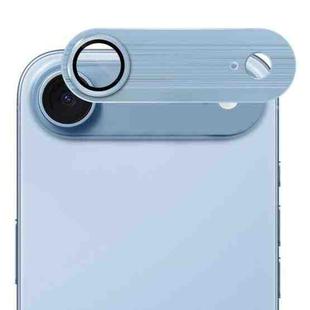 For iPhone 17 Air ENKAY Anti-reflection Camera Lens Brushed Aluminium Alloy Tempered Glass Film(Blue)