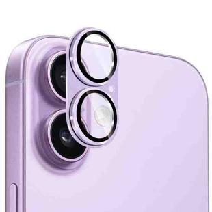 For iPhone 17 ENKAY Anti-reflection Camera Lens Frosted Armor Aluminium Alloy Tempered Glass Film(Light Purple)