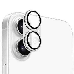For iPhone 17 ENKAY CD Texture Aluminium Alloy Tempered Glass Lens Cover Film(Silver)