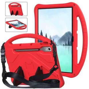 For Lenovo Tab P12 TB-370 2023 EVA Shockproof Tablet Case with Holder & Shoulder Strap(Red)