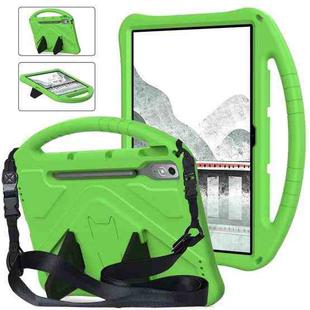 For Lenovo Tab P12 TB-370 2023 EVA Shockproof Tablet Case with Holder & Shoulder Strap(Green)