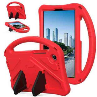 For Lenovo Tab One 8.7 2025 EVA Shockproof Tablet Case with Holder & Shoulder Strap(Red)