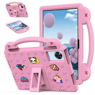 For Lenovo Xiaoxin Pad 11 TB-335FC 2025 Beibei Bear Handle Kickstand Children EVA Shockproof Tablet Case with Shoulder Strap(Pink)