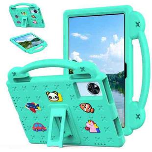 For Lenovo Xiaoxin Pad 11 TB-335FC 2025 Beibei Bear Handle Kickstand Children EVA Shockproof Tablet Case with Shoulder Strap(Mint Green)