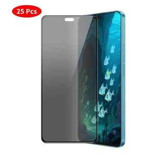 For Honor 400 5G Global 156.5mm JUNSUNMAY 25pcs Silk Print Full Coverage Privacy Tempered Glass Film