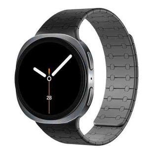For Samsung Galaxy Watch8 / Watch8 Classic Integrated Magnetic Silicone Watch Band(Black+Gray)