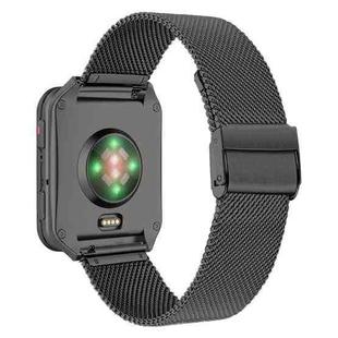 For Garmin Venu X1 Double Buckle Milanese Stainless Steel Watch Band(Black)