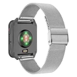 For Garmin Venu X1 Double Buckle Milanese Stainless Steel Watch Band(Silver)
