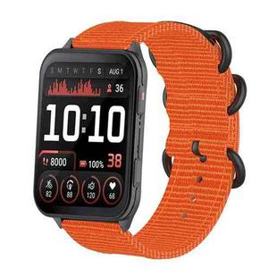 For Garmin Venu X1 Ring Buckle Nylon Canvas Watch Band(Orange)