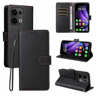 For OPPO Reno14 F / Reno14 / Reno13 Global ENKAY RFID Blocking Wallet Kickstand Litchi Texture Leather Phone Case(Black)