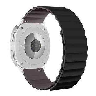 For Samsung Galaxy Watch8 / Watch8 Classic Magnetic Silicone Watch Band(Dark Gray+Coffee)