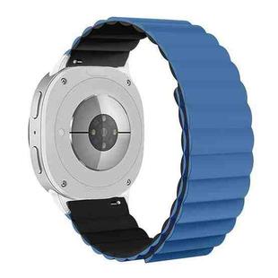 For Samsung Galaxy Watch8 / Watch8 Classic Magnetic Silicone Watch Band(Blue+Black)