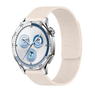 20mm Lychee Texture Soft Magnetic Silicone Watch Band(Starlight)