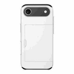 For iPhone 17 Air Kalebol 2 in 1 Shockproof Sliding Card Slot Phone Case(White)