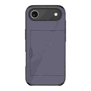 For iPhone 17 Air Kalebol 2 in 1 Shockproof Sliding Card Slot Phone Case(Navy Blue)