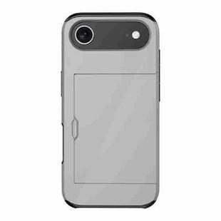 For iPhone 17 Air Kalebol 2 in 1 Shockproof Sliding Card Slot Phone Case(Gray)