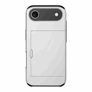 For iPhone 17 Air Kalebol 2 in 1 Shockproof Sliding Card Slot Phone Case(Silver)