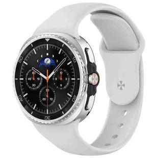 For Samsung Galaxy Watch8 / Watch8 Classic Reverse Buckle Silicone Watch Band(Light Gray)