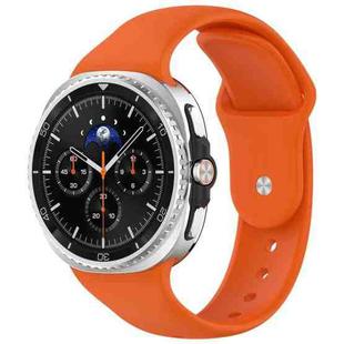 For Samsung Galaxy Watch8 / Watch8 Classic Reverse Buckle Silicone Watch Band(Orange)