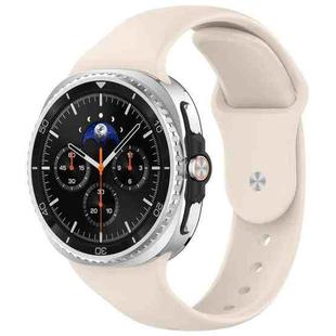For Samsung Galaxy Watch8 / Watch8 Classic Reverse Buckle Silicone Watch Band(Starlight)