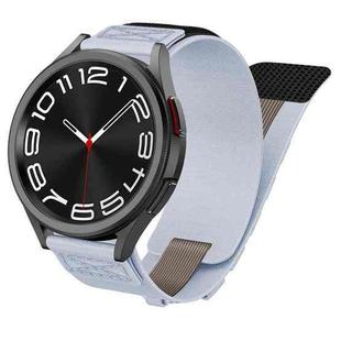 20mm Universal Braided Cord Nylon Hook and Loop Fastener Watch Band(Gray)